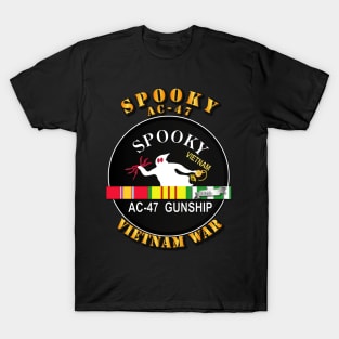 Spooky AC - 47 - Vietnam War w SVC Ribbons T-Shirt